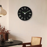 Maxbell Glow in The Dark Clock Decorative Hanging Clock for Office Dining Room Decor Style D
