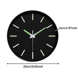 Maxbell Glow in The Dark Wall Clock 25cm Timepiece for Office Living Room Home Decor Style D