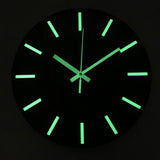 Maxbell Glow in The Dark Wall Clock 25cm Timepiece for Office Living Room Home Decor Style D