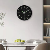 Maxbell Glow in The Dark Wall Clock 25cm Timepiece for Office Living Room Home Decor Style D