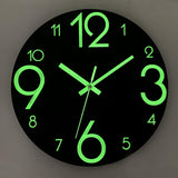 Maxbell Glow in The Dark Clock Decorative Hanging Clock for Office Dining Room Decor Style E