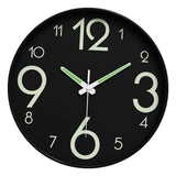 Maxbell Glow in The Dark Clock Decorative Hanging Clock for Office Dining Room Decor Style E