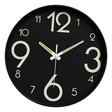 Maxbell Glow in The Dark Clock Decorative Hanging Clock for Office Dining Room Decor Style E