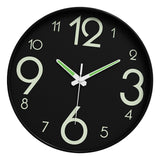 Maxbell Glow in The Dark Clock Decorative Hanging Clock for Office Dining Room Decor Style E