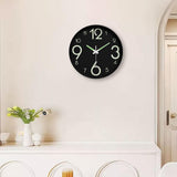 Maxbell Glow in The Dark Clock Decorative Hanging Clock for Office Dining Room Decor Style E