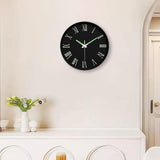 Maxbell Glow in The Dark Wall Clock 25cm Timepiece for Office Living Room Home Decor Style E