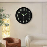 Maxbell Glow in The Dark Wall Clock 25cm Timepiece for Office Living Room Home Decor Style F