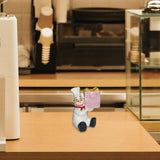 Maxbell Sitting Chef Figurine Handmade Decorative Ornament for Cafe Tabletop Cabinet Pink
