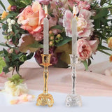 Maxbell Candle Holder Decorative Crafts Candlestick Holder for Tabletop Dinner Party Gold