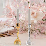 Maxbell Candle Holder Decorative Crafts Candlestick Holder for Tabletop Dinner Party Gold