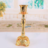 Maxbell Candle Holder Decorative Crafts Candlestick Holder for Tabletop Dinner Party Gold