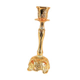 Maxbell Candle Holder Decorative Crafts Candlestick Holder for Tabletop Dinner Party Gold