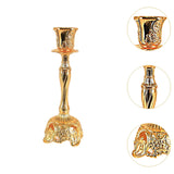Maxbell Candle Holder Decorative Crafts Candlestick Holder for Tabletop Dinner Party Gold