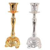Maxbell Candle Holder Decorative Crafts Candlestick Holder for Tabletop Dinner Party Gold