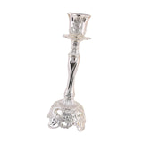Maxbell Candle Holder Decorative Crafts Candlestick Holder for Tabletop Dinner Party Sliver