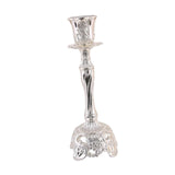 Maxbell Candle Holder Decorative Crafts Candlestick Holder for Tabletop Dinner Party Sliver