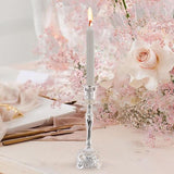 Maxbell Candle Holder Decorative Crafts Candlestick Holder for Tabletop Dinner Party Sliver