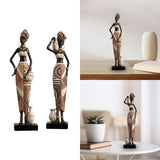 Maxbell African Women Statue Party Accent Hotel Farmhouse Home African Art Sculpture 7cmx5cmx34cm