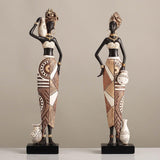 Maxbell African Women Statue Party Accent Hotel Farmhouse Home African Art Sculpture 7cmx5cmx34cm