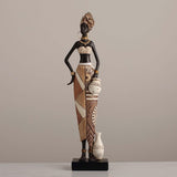 Maxbell African Women Statue Party Accent Hotel Farmhouse Home African Art Sculpture 7cmx5cmx34cm