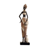 Maxbell African Women Statue Party Accent Hotel Farmhouse Home African Art Sculpture 7cmx5cmx34cm