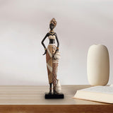 Maxbell African Women Statue Party Accent Hotel Farmhouse Home African Art Sculpture 7cmx5cmx34cm