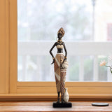 Maxbell African Women Statue Party Accent Hotel Farmhouse Home African Art Sculpture 7cmx5cmx34cm