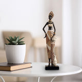 Maxbell African Women Statue Party Accent Hotel Farmhouse Home African Art Sculpture 7cmx5cmx34cm