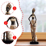 Maxbell African Women Statue Party Accent Hotel Farmhouse Home African Art Sculpture 7cmx5cmx34cm