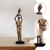 Maxbell African Women Statue Party Accent Hotel Farmhouse Home African Art Sculpture 7cmx5cmx34cm