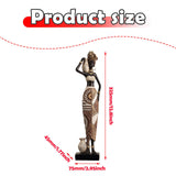 Maxbell African Women Statue Party Accent Hotel Farmhouse Home African Art Sculpture 7.5cmx4.5cmx32.5cm