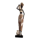 Maxbell African Women Statue Party Accent Hotel Farmhouse Home African Art Sculpture 7.5cmx4.5cmx32.5cm