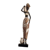 Maxbell African Women Statue Party Accent Hotel Farmhouse Home African Art Sculpture 7.5cmx4.5cmx32.5cm