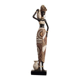 Maxbell African Women Statue Party Accent Hotel Farmhouse Home African Art Sculpture 7.5cmx4.5cmx32.5cm