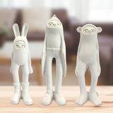 Maxbell Resin Animal Statue Cute Desktop Decor Ornament for Hotel Spring Living Room BUNNY