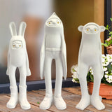 Maxbell Resin Animal Statue Cute Desktop Decor Ornament for Hotel Spring Living Room BUNNY
