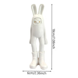 Maxbell Resin Animal Statue Cute Desktop Decor Ornament for Hotel Spring Living Room BUNNY