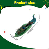 Maxbell Peacock Christmas Tree Ornament Party Gift Wedding Artificial Feathered Bird Green 27x8x5cm