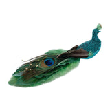 Maxbell Peacock Christmas Tree Ornament Party Gift Wedding Artificial Feathered Bird Green 27x8x5cm
