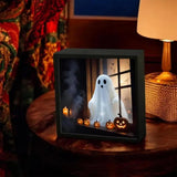 Maxbell Ghost Doll Photo Album Black Frame Ornament for Celebrations Entryway Indoor