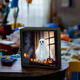 Maxbell Ghost Doll Photo Album Black Frame Ornament for Celebrations Entryway Indoor