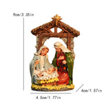 Maxbell Christmas Nativity Scene Figurine Decor Xmas Statue for Gift Closet Style A