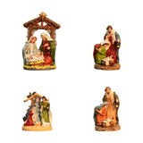 Maxbell Christmas Nativity Scene Figurine Decor Xmas Statue for Gift Closet Style A