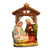 Maxbell Christmas Nativity Scene Figurine Decor Xmas Statue for Gift Closet Style A