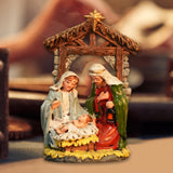 Maxbell Christmas Nativity Scene Figurine Decor Xmas Statue for Gift Closet Style A