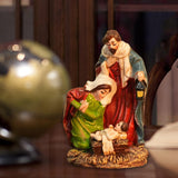 Maxbell Christmas Nativity Scene Figurine Decor Xmas Statue for Gift Closet Style B