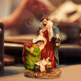 Maxbell Christmas Nativity Scene Figurine Decor Xmas Statue for Gift Closet Style B