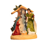 Maxbell Christmas Nativity Scene Figurine Decor Xmas Statue for Gift Closet Style C