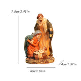 Maxbell Christmas Nativity Scene Figurine Decor Xmas Statue for Gift Closet Style D