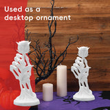 Maxbell Halloween Skeleton Hand Holding Rose Statue for Table Centerpiece Shelf Desk